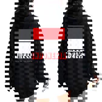 インドネシア国旗 アンティーク調 ナショナル インドネシア 男性 女性 キッズ レディース オーバーサイズ パーカー バックプリント - Kawaiitshirt