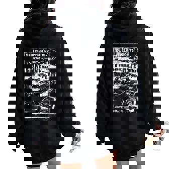 ハロウィンホラーナイト フランケンシュタイン&フランケンシュタインの花嫁 レディース オーバーサイズ パーカー バックプリント - Kawaiitshirt