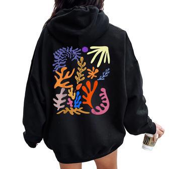 マティス 絵画 美的 花 人工抽象 秋 レディース オーバーサイズ パーカー バックプリント - Kawaiitshirt