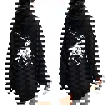 ユニコーン 神話上の生き物 おとぎ話 ファンタジー ヴィンテージ 古い Unicorn Fairy Tale Horse 長袖tシャツ レディース オーバーサイズ パーカー バックプリント - Kawaiitshirt