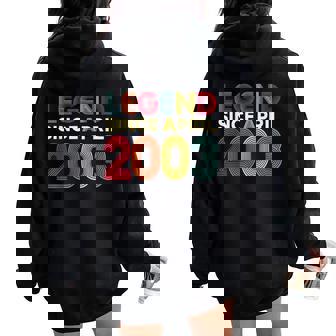 レジェンド 2003年4月 23歳の誕生日 男性 女性 23歳 レディース オーバーサイズ パーカー バックプリント - Kawaiitshirt