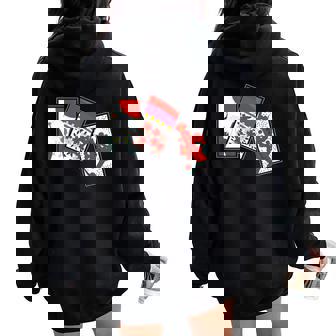 日本の伝統工芸品 花札 男性 女性 長袖tシャツ レディース オーバーサイズ パーカー バックプリント - Kawaiitshirt