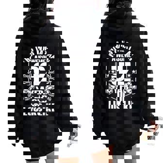 男性、女性、92歳の誕生日への92歳の誕生日プレゼント レディース オーバーサイズ パーカー バックプリント - Kawaiitshirt