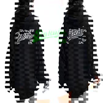 緑寿祝い 野球 野球好き 野球ユニフォーム風 Rokuju 文字 父 母 男性 女性 66歳 誕生日 前後プリント 長袖tシャツ レディース オーバーサイズ パーカー バックプリント - Kawaiitshirt