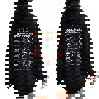 12 Days Of Teaching Special Education Sped Teacher Christmas Women Oversized Hoodie Back Print | Seseable CA