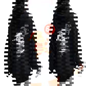 67 Christmas Vintage Six Seven 6 7 Santa Claus Women Oversized Hoodie Back Print - Thegiftio