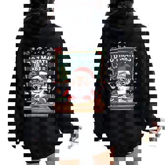 67 Teacher Christmas Santa Claus Six Seven Meme Do The Maths Women Oversized Hoodie Back Print | Seseable UK