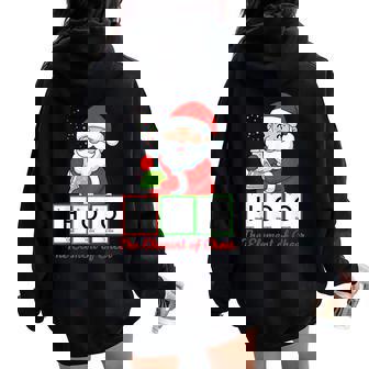 Chemistry Santa Element Of Cheer Christmas Science Teacher Women Oversized Hoodie Back Print - Thegiftio