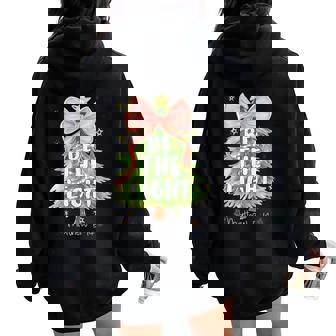 Christian Be The Light Christmas Tree Bible Verse Christians Women Oversized Hoodie Back Print - Thegiftio