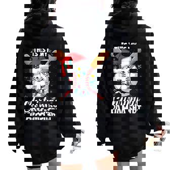 This Is My Christmas Baseball Pajama For Boys Women Women Oversized Hoodie Back Print | Mazezy