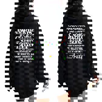 Coworkers Are Like Christmas Lights For Teacher Staff Friend Women Oversized Hoodie Back Print - Thegiftio