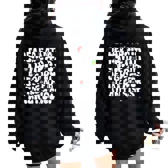 Dear Santa I Tried To Be Good But Take After Aunt Christmas Women Oversized Hoodie Back Print | Mazezy