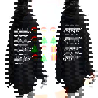 67 Santa Tree Math Teacher Christmas Xmas Humor Women Oversized Hoodie Back Print | Mazezy