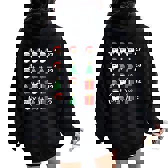 67 Santa Tree Math Teacher Christmas Xmas Humor Women Oversized Hoodie Back Print - Thegiftio