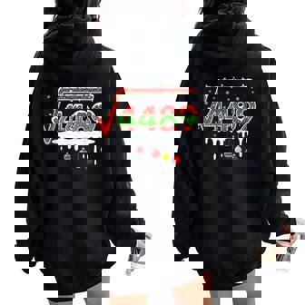 Christmas 67 Meme Square Root 4489 Slang Math Teacher Women Oversized Hoodie Back Print | Seseable UK