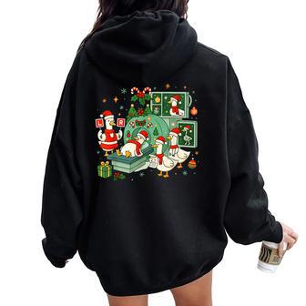 Goose Nurse X-Ray Radiologist Christmas Holiday Women Oversized Hoodie Back Print - Thegiftio UK