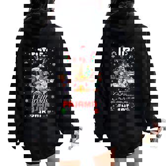 Gnome Hallothanksmas Halloween Thanksgiving Christmas Xmas Women Oversized Hoodie Back Print - Thegiftio