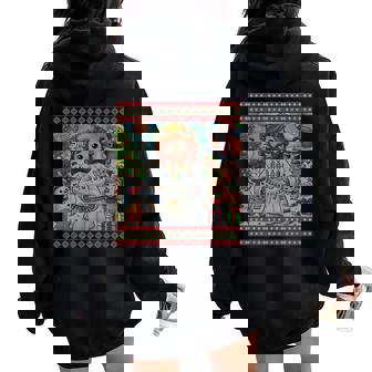 Happy Birthday Jesus Christian Christmas Ugly Xmas Women Women Oversized Hoodie Back Print | Seseable FR