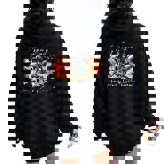 Just A Girl Who Loves Gingerbread Man Christmas Xmas Pajamas Women Oversized Hoodie Back Print | Seseable FR