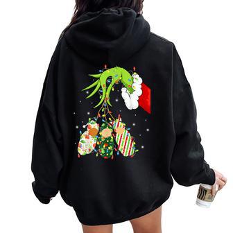 Labor And Delivery Nurse Merry Christmas Xmas Lights Holiday Women Oversized Hoodie Back Print - Thegiftio UK