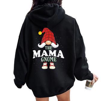 The Mama Gnome Family Christmas Pajama Women Oversized Hoodie Back Print - Thegiftio UK