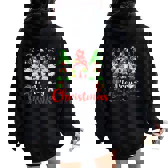 Merry Christmas Gnomes Xmas Family Women Women Oversized Hoodie Back Print - Thegiftio