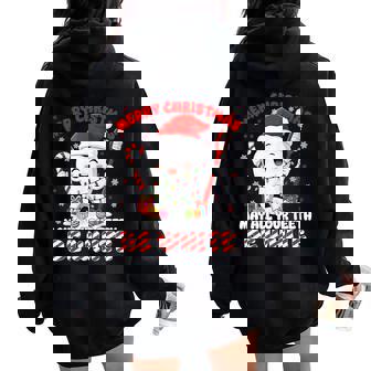 Merry Christmas May All Your Th Be White Xmas Women Women Oversized Hoodie Back Print | Seseable CA