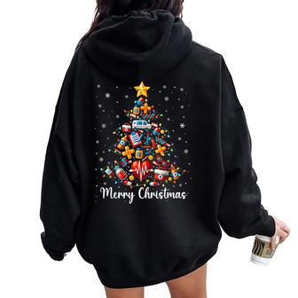 Merry Christmas Medical Christmas Tree Pjs Xmas Women Women Oversized Hoodie Back Print - Thegiftio UK