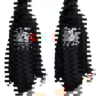 Merry Christmas Xmas Christian Jesus Holiday Family Pajamas Women Oversized Hoodie Back Print | Seseable CA