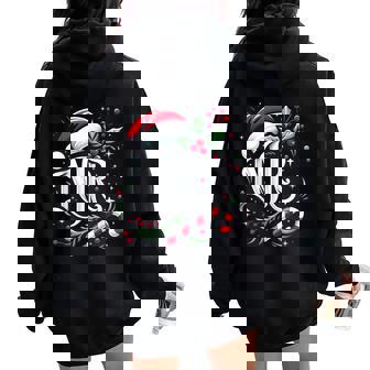 Mr And Mrs Santa Couples Matching Christmas Husband Wife Women Oversized Hoodie Back Print - Thegiftio