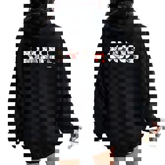 Nurse Snowman Squad Nursing Rn Registered Christmas Women Oversized Hoodie Back Print | Mazezy