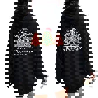 Oh Christmas Tree Cute Xmas Cookie Tree Holiday Vibes Women Oversized Hoodie Back Print | Mazezy