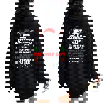 Being Related To Me Christmas Family Xmas Women Women Oversized Hoodie Back Print | Seseable UK