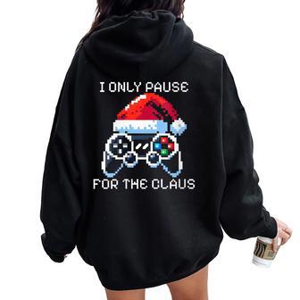 Retro Gamer Christmas Pixel 8-Bit Controller Boys Girls Women Oversized Hoodie Back Print - Thegiftio UK