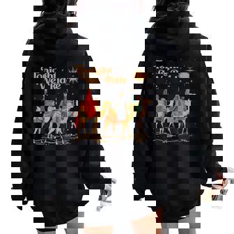 Retro Tonight We Christian Ride Christmas Christian Quote Women Oversized Hoodie Back Print | Mazezy