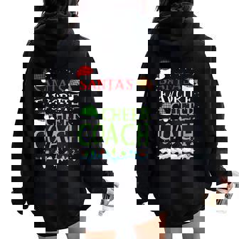 Santa's Favorite Cheer Coach Fun Christmas Women Oversized Hoodie Back Print | Seseable UK