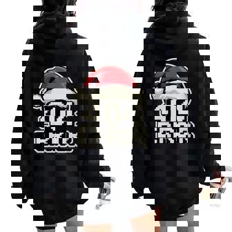 Santa's Tech Support Rebooting Christmas Error 404 Women Oversized Hoodie Back Print | Mazezy