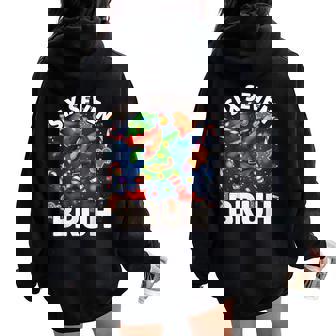 Six Seven 6 7 Bruh Christmas Dabbing Elf Math Teacher Women Oversized Hoodie Back Print | Seseable FR