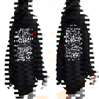 Students Saying 6-7 67 Six Seven Teacher Christmas 67 Women Oversized Hoodie Back Print | Mazezy