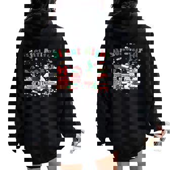 Xmas Propofol Silent Night Icu Nurse Christmas Nursing Women Oversized Hoodie Back Print | Seseable CA