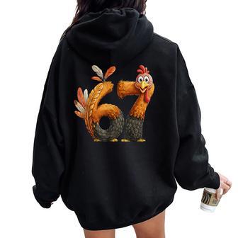 6 7 Thanksgiving Turkey Thanksgiving 67 Men Women Women Oversized Hoodie Back Print | Mazezy