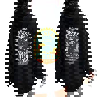 Ad Astra Shirt Kansas Bison Seal Retro Sunrise Emblem Women Oversized Hoodie Back Print | Mazezy