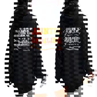 Auntie Is My Name Spoiling Is My Game For Women Women Oversized Hoodie Back Print | Mazezy