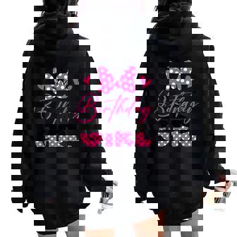 Birthday Girl Pink Family Birthday Girls Party Women Oversized Hoodie Back Print | Mazezy