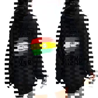 Bolivian Foodie Boliviano Boliviana Dreaming SalteñAs Women Oversized Hoodie Back Print | Mazezy