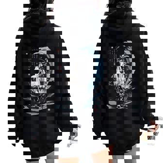 CNY 2026 Year Of Horse Watercolor Art Lunar Lady Zodiac Pony Women Oversized Hoodie Back Print - Monsterry