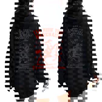 Cowgirls Western Wild West Equestrian I'Ll Ride You Bareback Women Oversized Hoodie Back Print | Mazezy