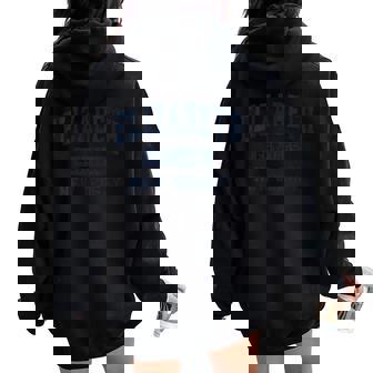 Elizabeth New Jersey NJ Vintage Established Sports Women Oversized Hoodie Back Print | Mazezy