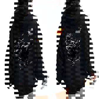 Fat Cat No Kings Meme Kitten Lover Men Women Women Oversized Hoodie Back Print | Mazezy