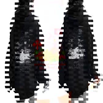 Georgian Christmas New Year Orthodox Holiday Alilo Parade Women Oversized Hoodie Back Print | Mazezy